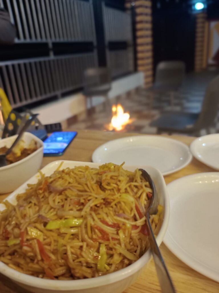 Bonfire dinner at cafe TSR